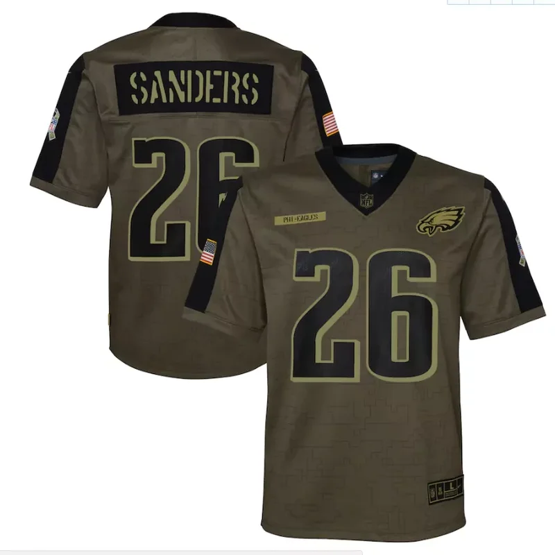 Philadelphia Eagles #26 Sanders NFL Camouflage America Flag Jersey