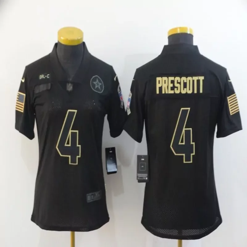 Dallas Cowboys #4 Prescott NFL Black Jersey - Image 4