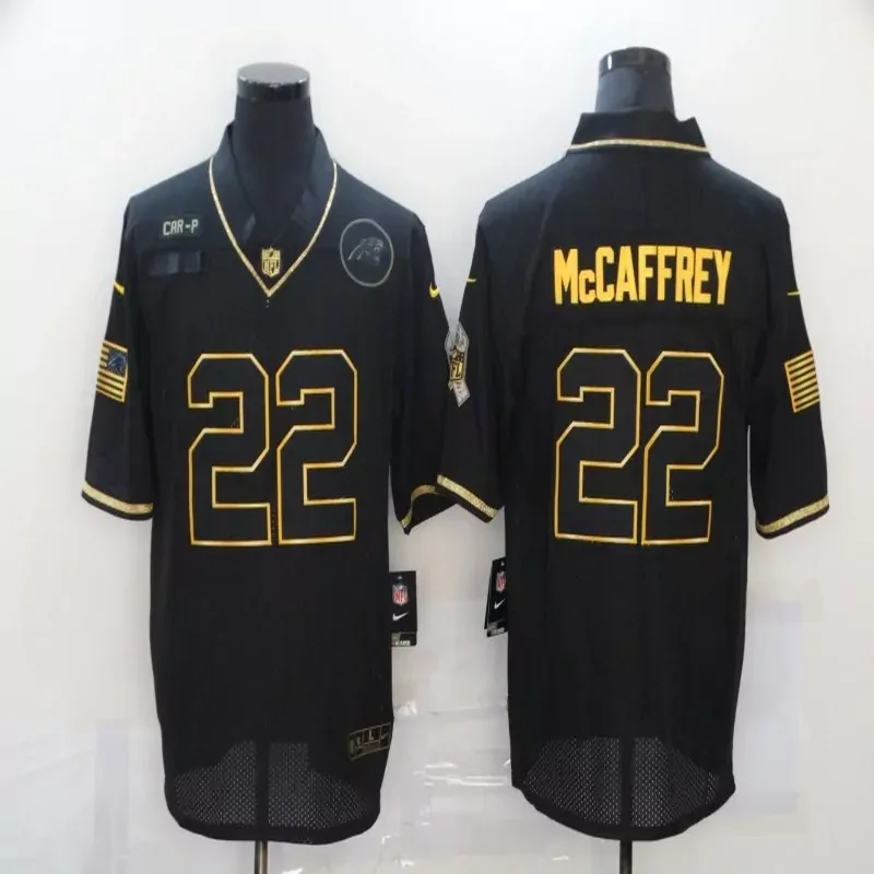 Carolina Panthers #22 McCaffrey NFL Black Jersey
