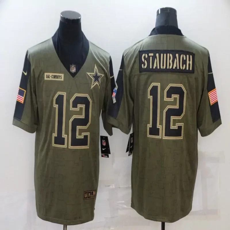 Dallas Cowboys #12 Staubach NFL Camouflage Jersey - Image 2