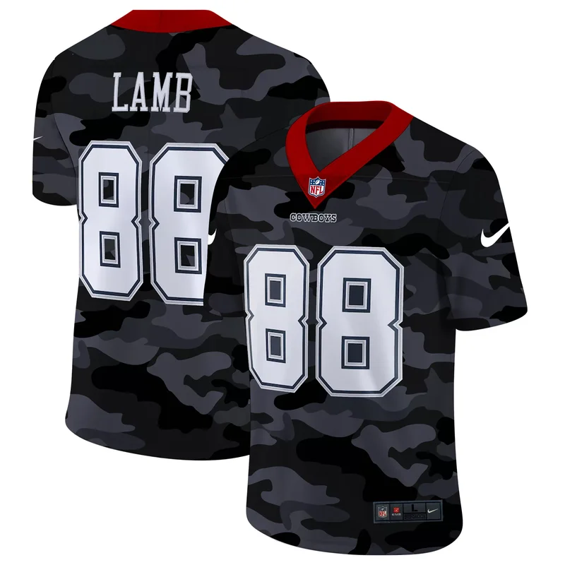Dallas Cowboys #88 Lamb NFL Black Camouflage Jersey