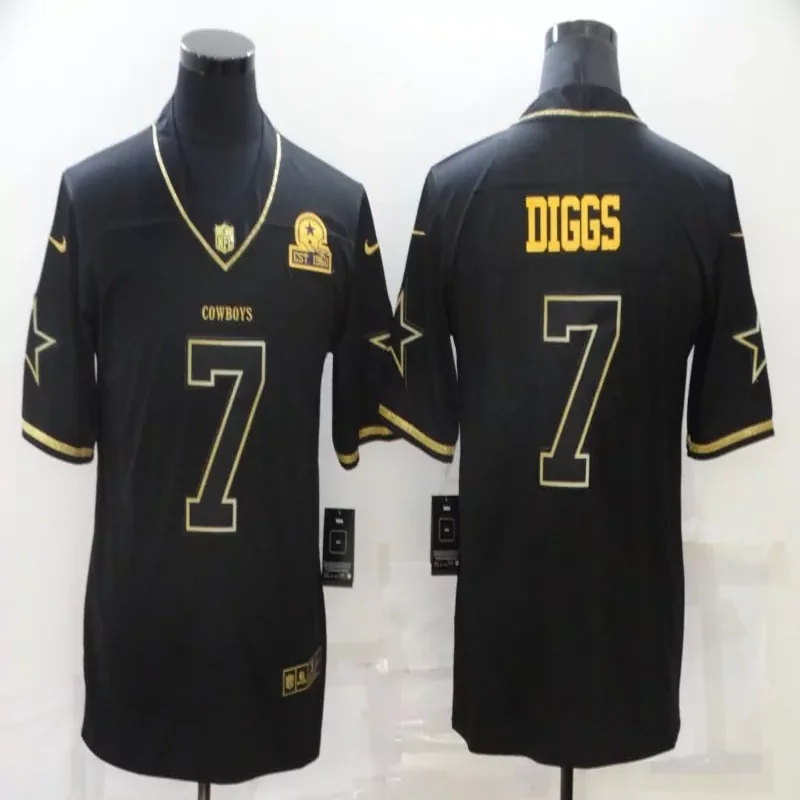 Dallas Cowboys #4 Prescott NFL Black Camouflage Jersey - Image 3
