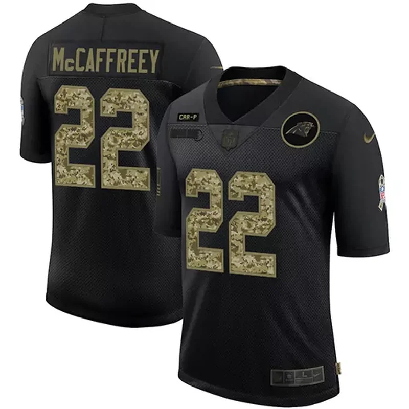 Carolina Panthers #22 McCaffrey NFL Black Jersey - Image 2