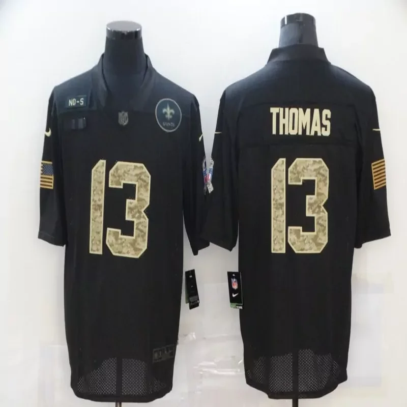 New Orleans Saints #13 Thomas NFL Black Rainbow Jersey - Image 2