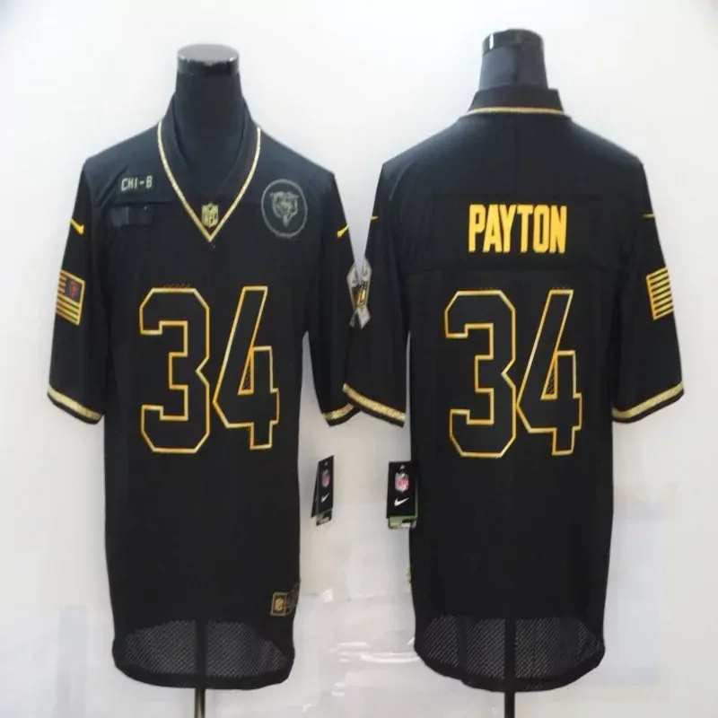 Chicago Bears #34 Payton NFL Ash Gray Jersey - Image 5