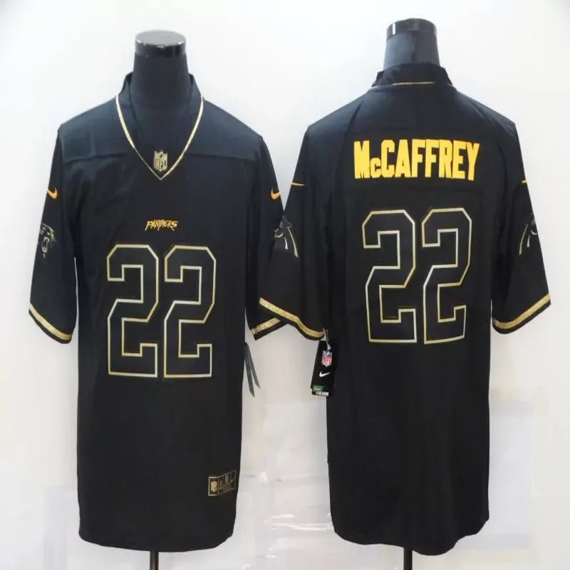 Carolina Panthers #22 McCaffrey NFL Black Jersey - Image 3