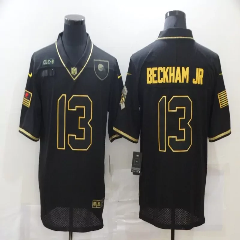 Cleveland Browns #13 Beckham Jr NFL Black Gold Jersey