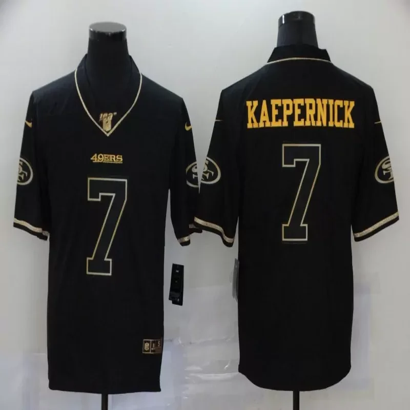 San Francisco 49ers #7 Kaepernick NFL Black Jersey - Image 5