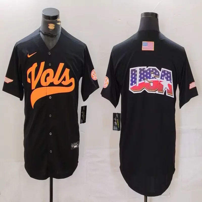 Tennessee Volunteers #Custom Name & Number NCAA Black Jersey - Image 3