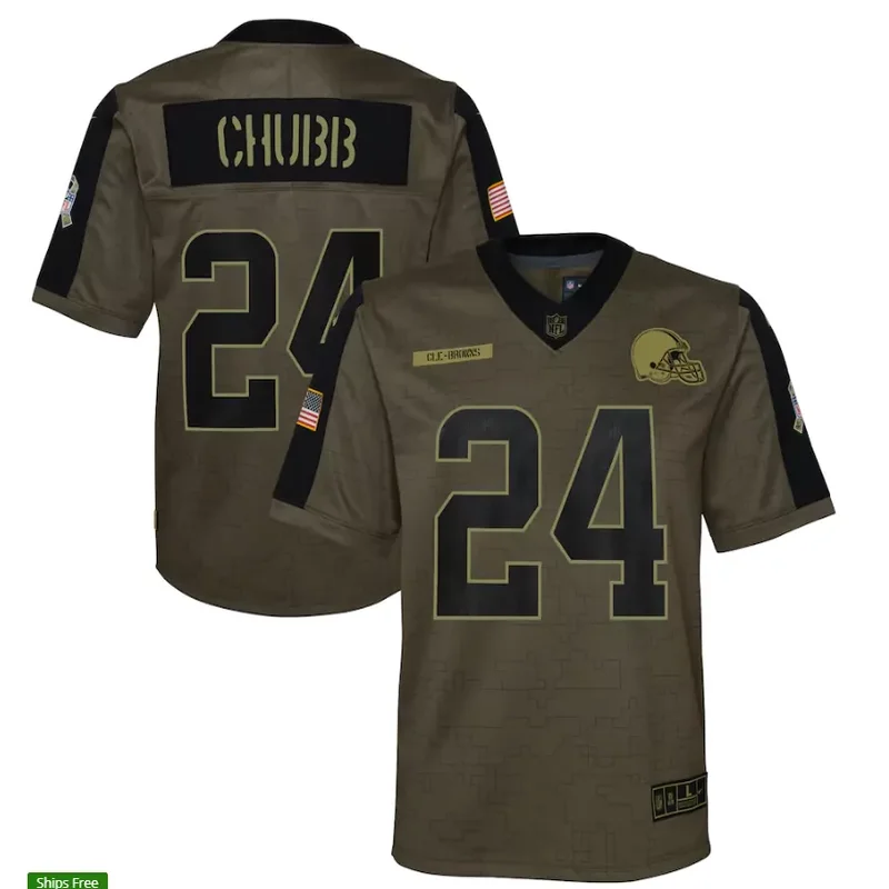 Cleveland Browns #13 Beckham Jr NFL Black Gold Jersey - Image 3