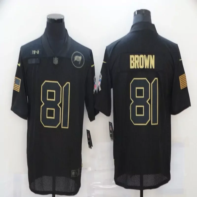 Tampa Bay Buccaneers #12 Brady NFL Black Gold Jersey - Image 5