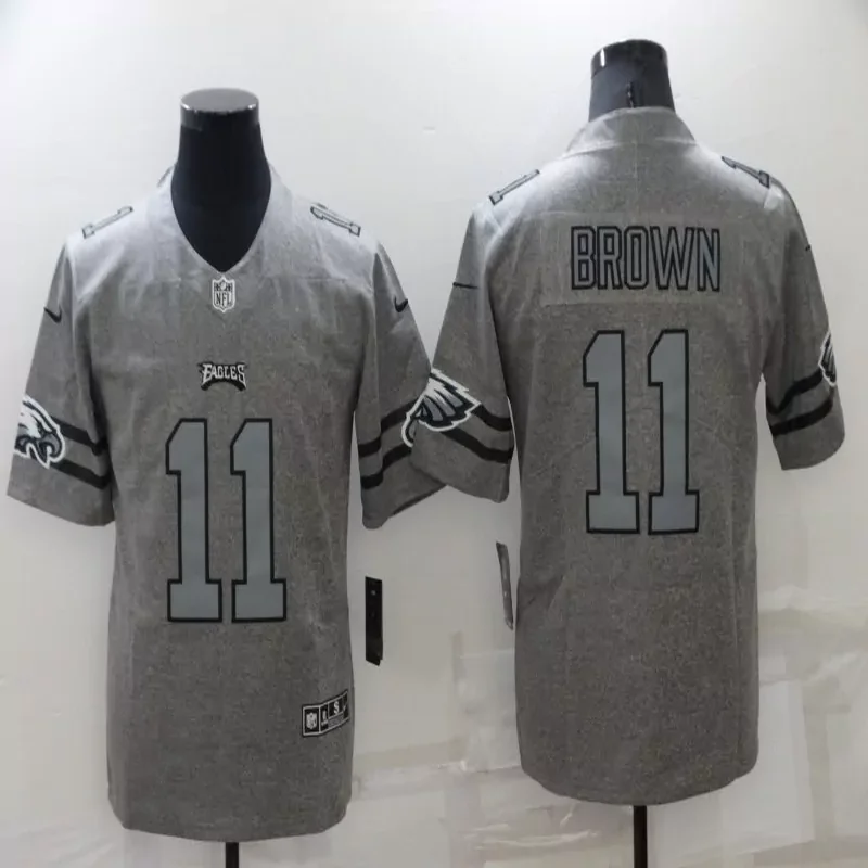 Philadelphia Eagles #11 Brown NFL White Jersey - Image 4
