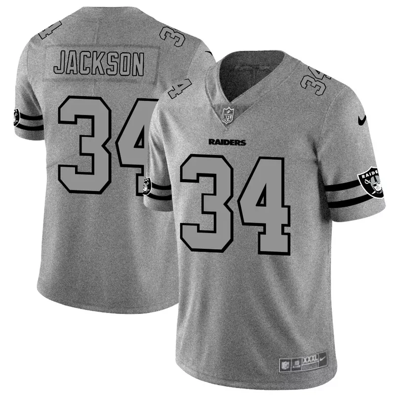 Las Vegas Raiders #34 Jackson NFL Ash Gray Jersey