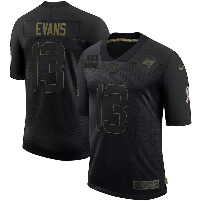 Tampa Bay Buccaneers #13 Evans NFL Black Matte Jersey