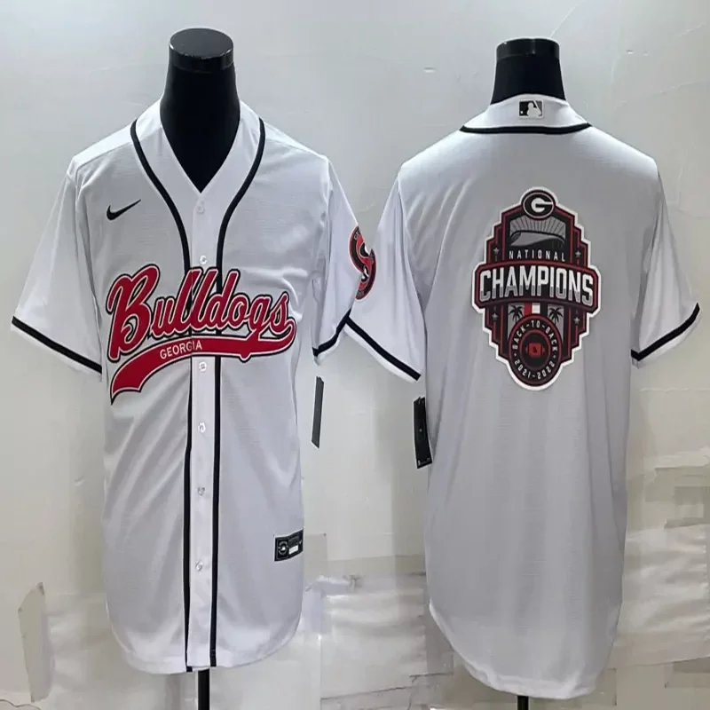 Georgia Bulldogs #Custom Name & Number NCAA Red Jersey - Image 3