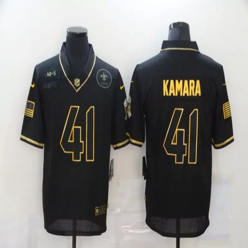 New Orleans Saints #94 Jordan NFL Black Jersey - Image 4