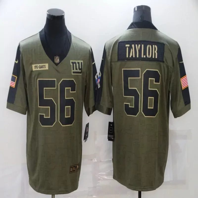 New York Giants #56 Taylor NFL Camouflage Jersey - Image 2