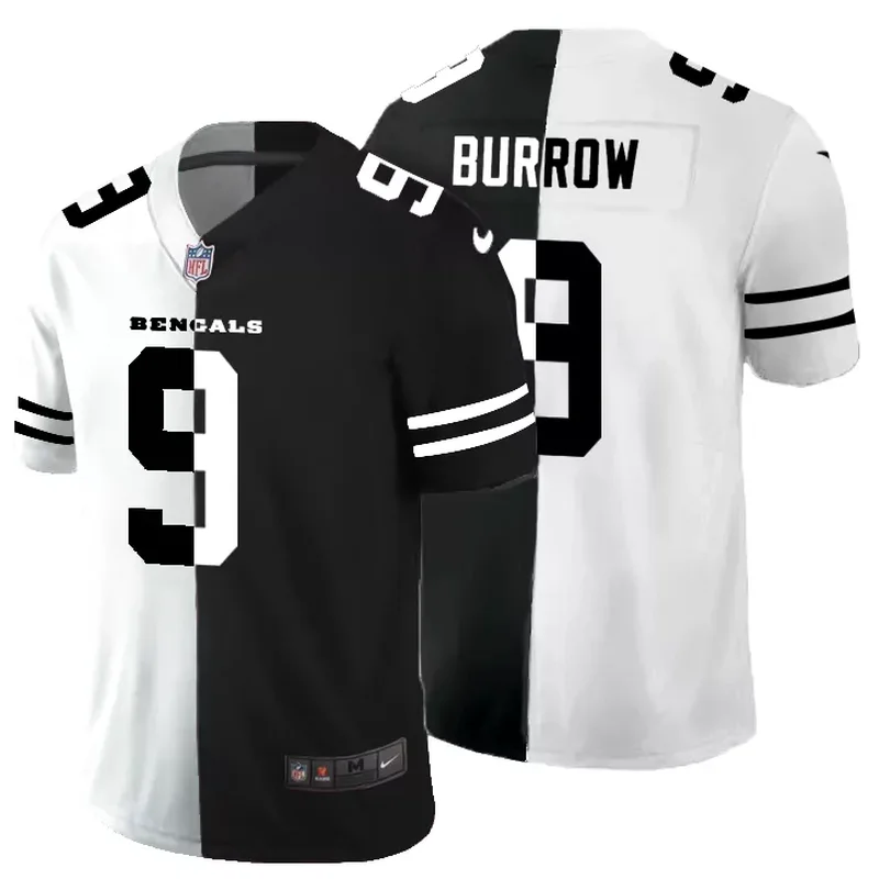 Cincinnati Bengals #9 Burrow NFL Black Jersey - Image 3