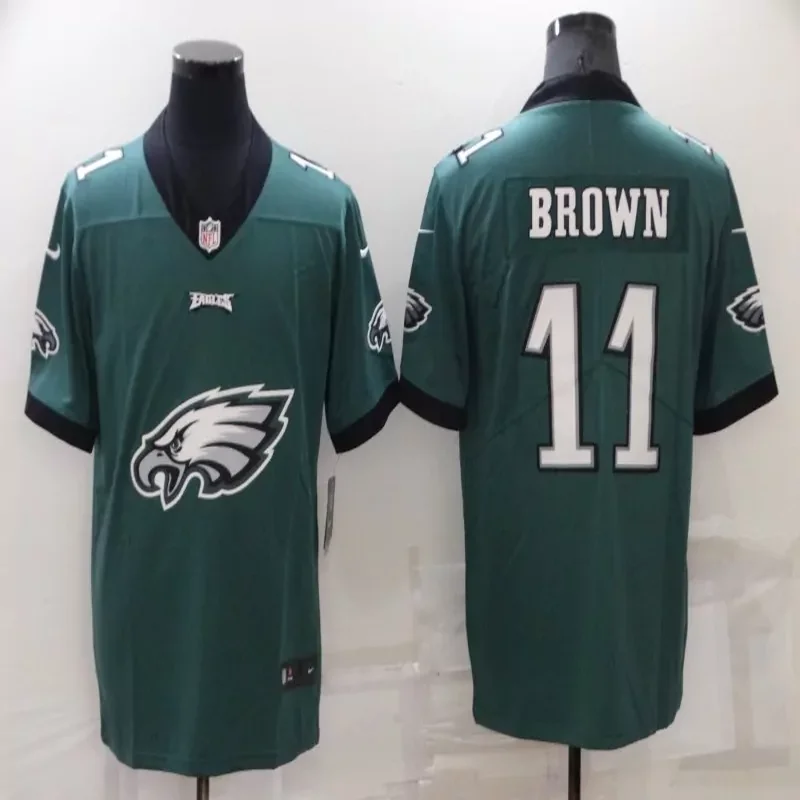 Philadelphia Eagles #1 Hurts NFL Black GOld Jersey - Image 2