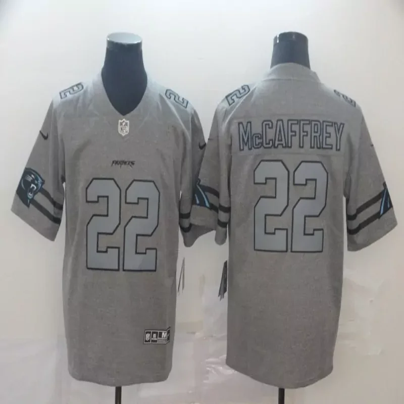 Carolina Panthers #22 McCaffrey NFL Black Jersey - Image 4