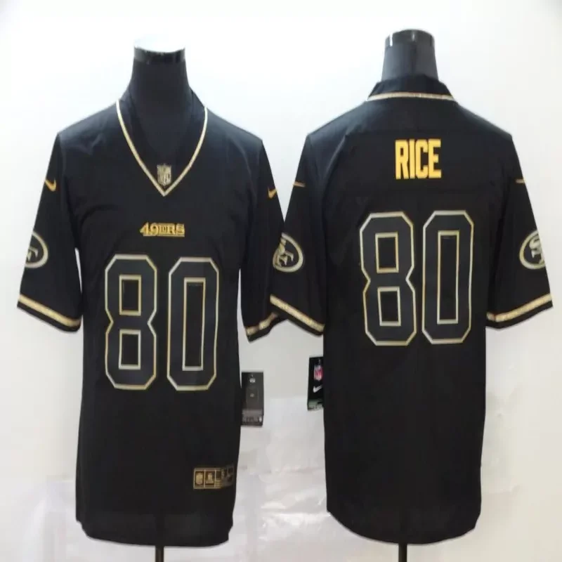 San Francisco 49ers #80 Rice NFL Ash Gray Jersey - Image 3