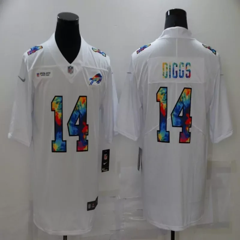 Buffalo Bills #17 Allen NFL Black Gold Jersey - Image 5