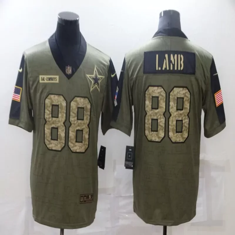 Dallas Cowboys #4 Prescott NFL Black Gold American Flag Jersey - Image 2