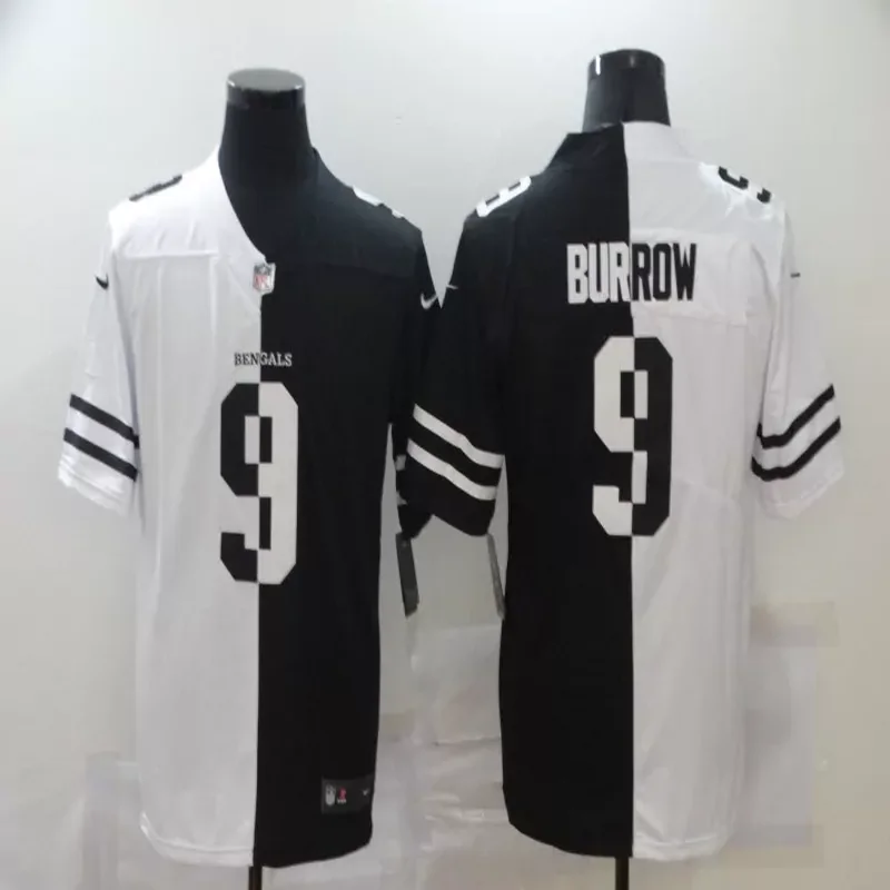 Cincinnati Bengals #9 Burrow NFL Black Jersey - Image 5
