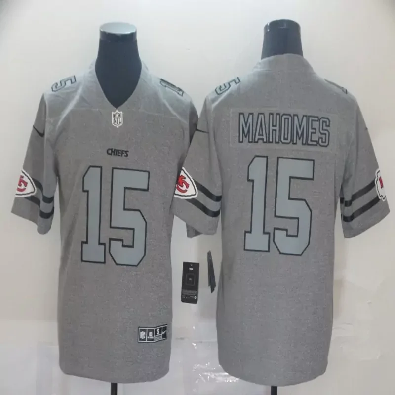 Kansas City Chiefs #87 Kelce NFL Ash Gray Jersey - Image 5