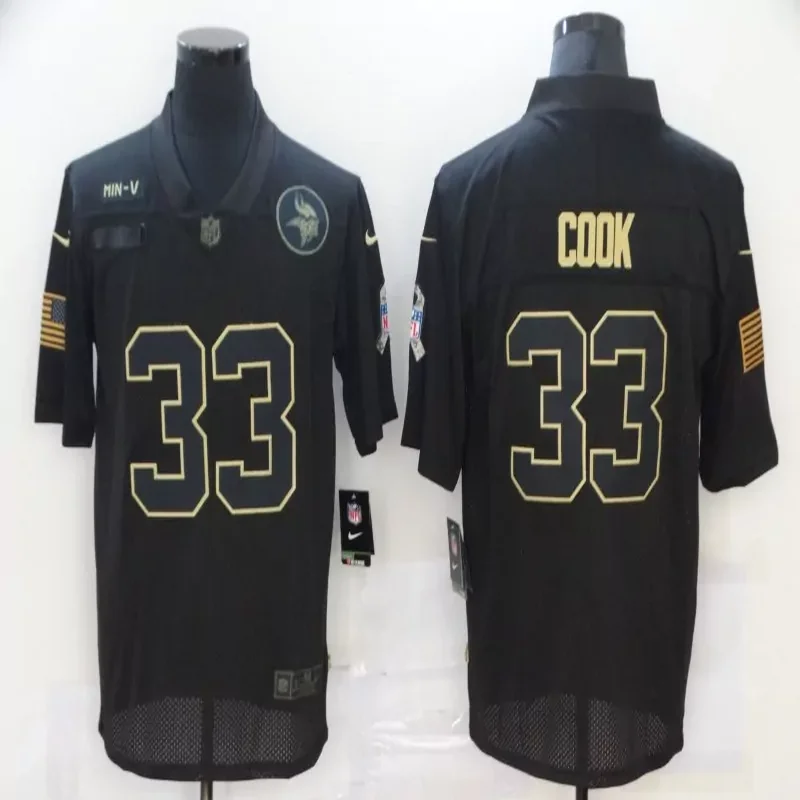 Minnesota Vikings #99 Hunter NFL Black Gold Jersey - Image 4