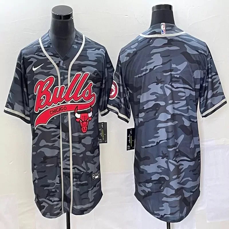Chicago Bulls #33 Pippen NBA red Baseball Jersey - Image 2