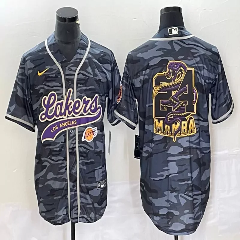 Los Angeles Lakers #8 Bryant NBA white Baseball Jersey - Image 4
