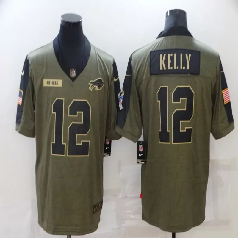 Buffalo Bills #17 Allen NFL Green Camouflage Women Jersey - Image 2