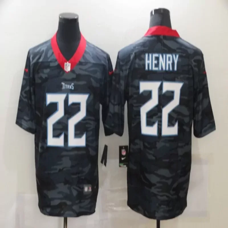 Tennessee Titans #22 Henry NFL Black Gold Jersey - Image 4