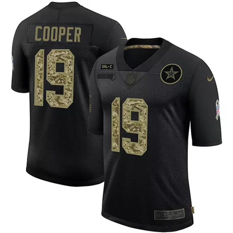 Dallas Cowboys #19 Cooper NFL Black Camouflage Jersey