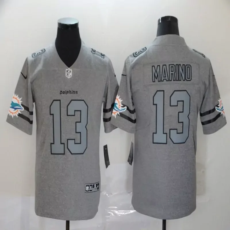 Miami Dolphins #13 Marino NFL Ash Gray Jersey
