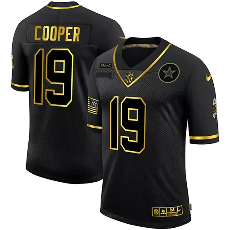 Dallas Cowboys #19 Cooper NFL Black Camouflage Jersey - Image 4