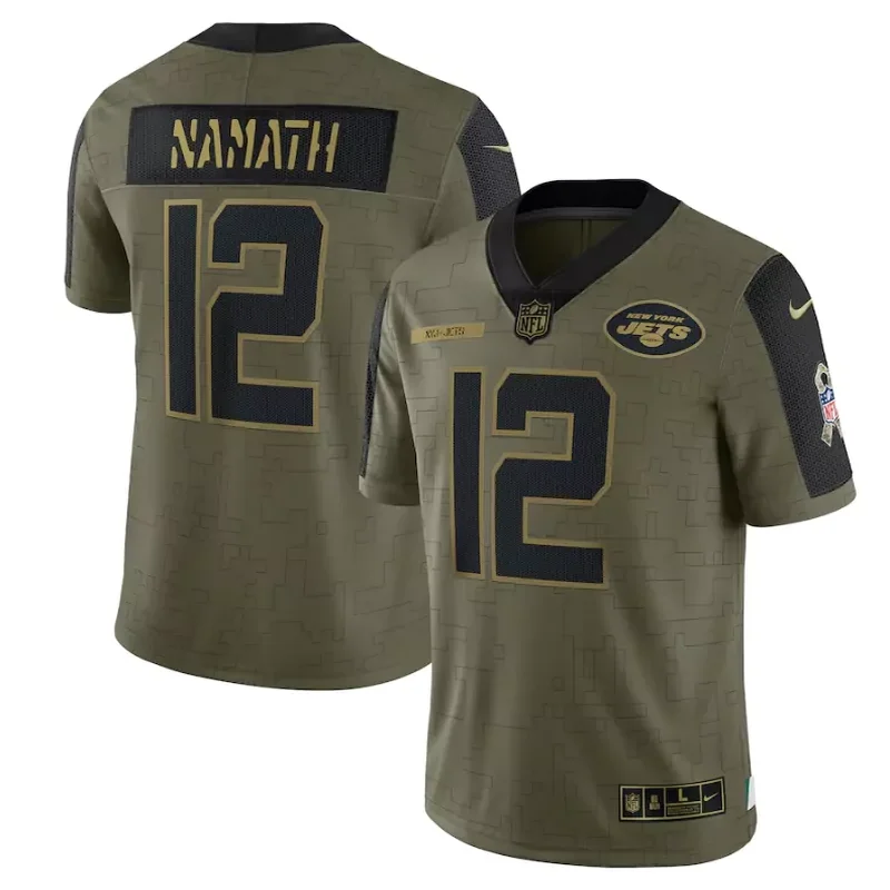 New York Giants #8 Jones NFL Black Gold American Flag Jersey - Image 5