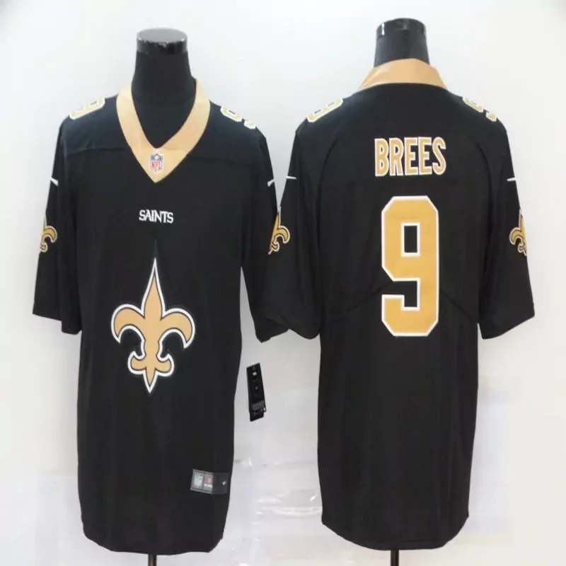 New Orleans Saints #4 Carr NFL black rainbow Jersey - Image 2