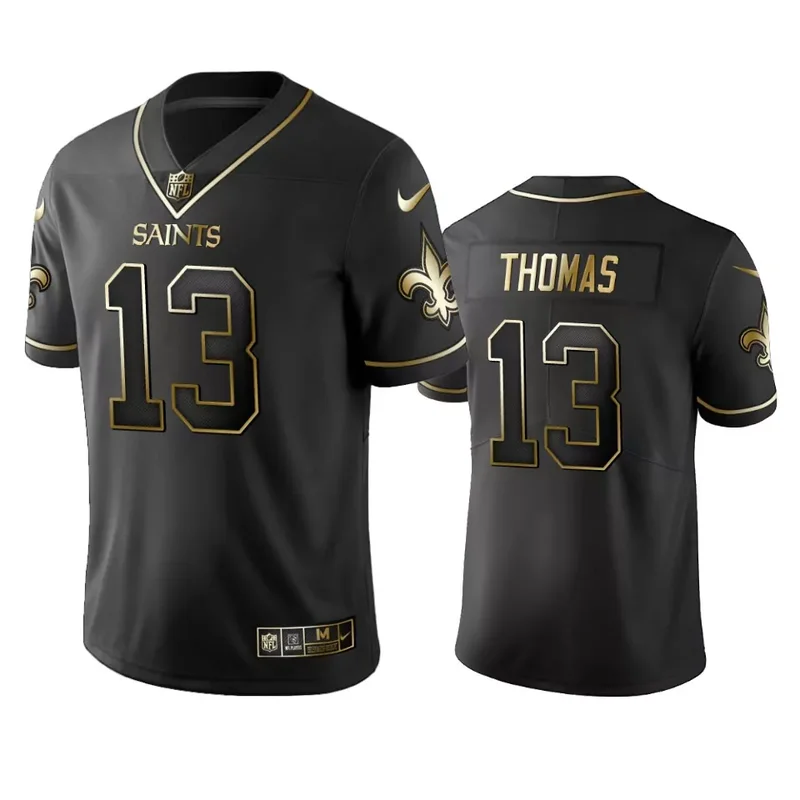 New Orleans Saints #4 Carr NFL black rainbow Jersey - Image 4