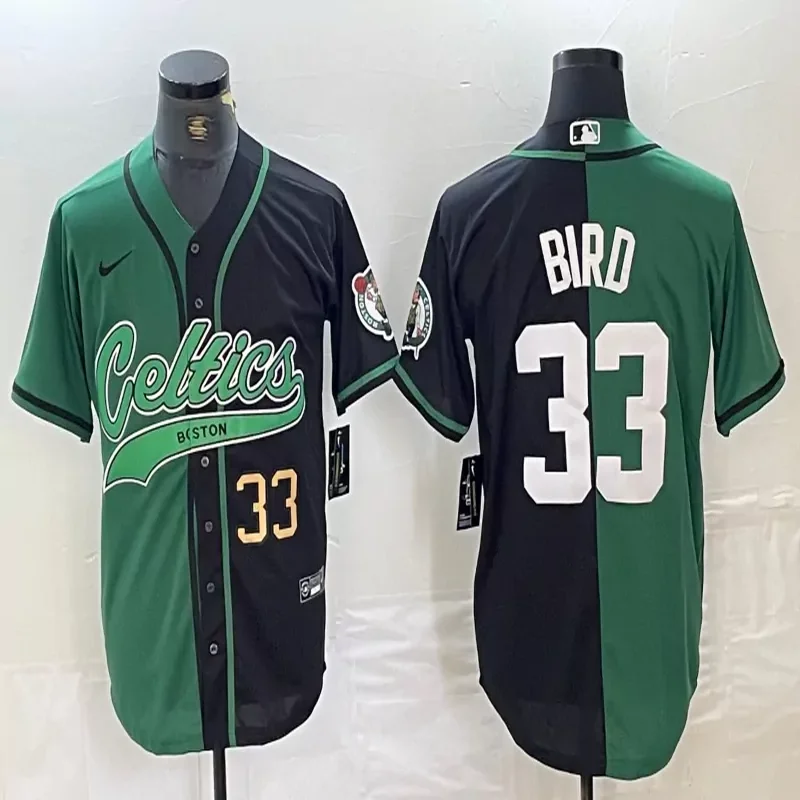 Boston Celtics #0 Tatum NBA Black Baseball Jersey - Image 2