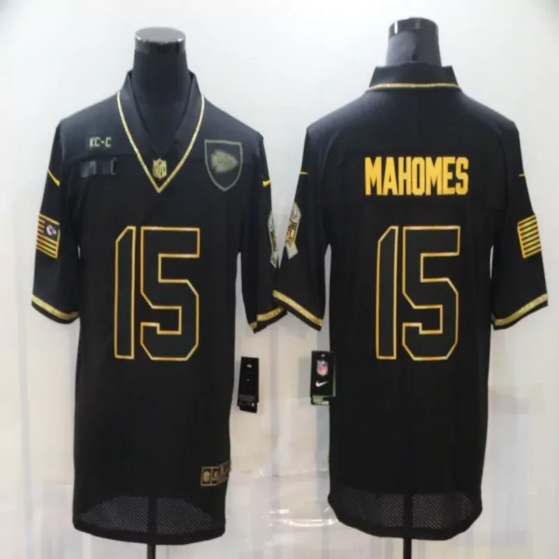 Kansas City Chiefs #15 Mahomes NFL green camouflage Jersey - Image 4