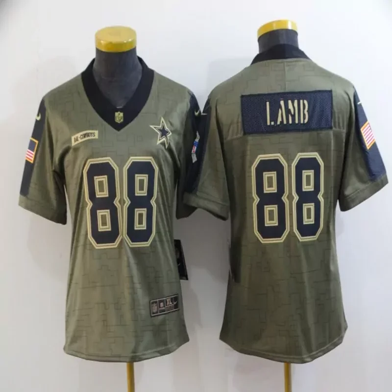 Dallas Cowboys #4 Prescott NFL Black Gold American Flag Jersey - Image 2