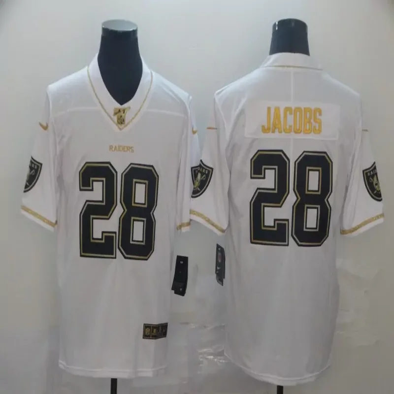 Las Vegas Raiders #28 Jacobs NFL White Jersey