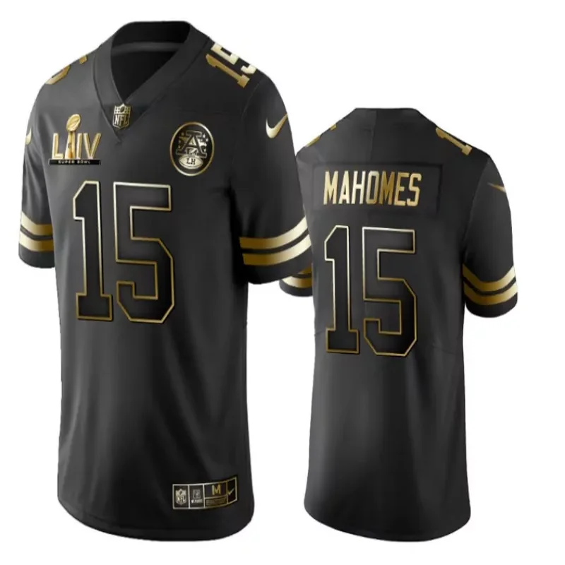 Kansas City Chiefs #87 Kelce NFL Black Gold American Flag Jersey - Image 5