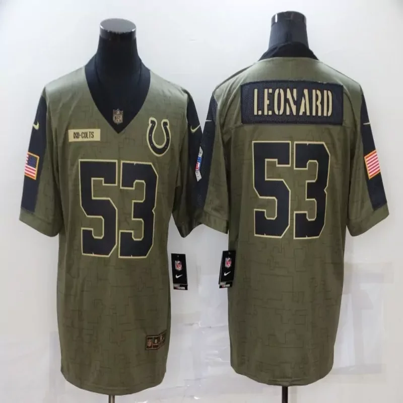 Indianapolis Colts #56 Nelson NFL Black American Flag Jersey - Image 5