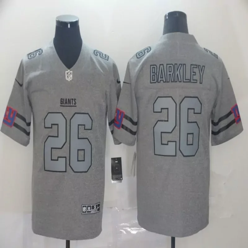 New York Giants #26 Barkley NFL Ash Gray Jersey