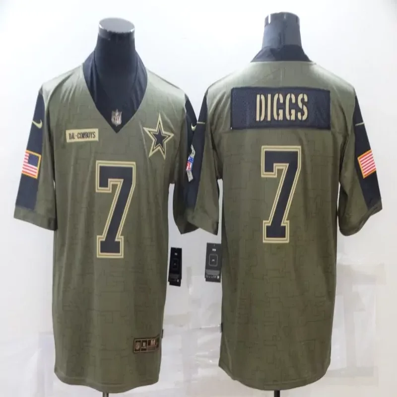 Dallas Cowboys #21 Elliott NFL Black Camouflage American Flag Jersey - Image 4