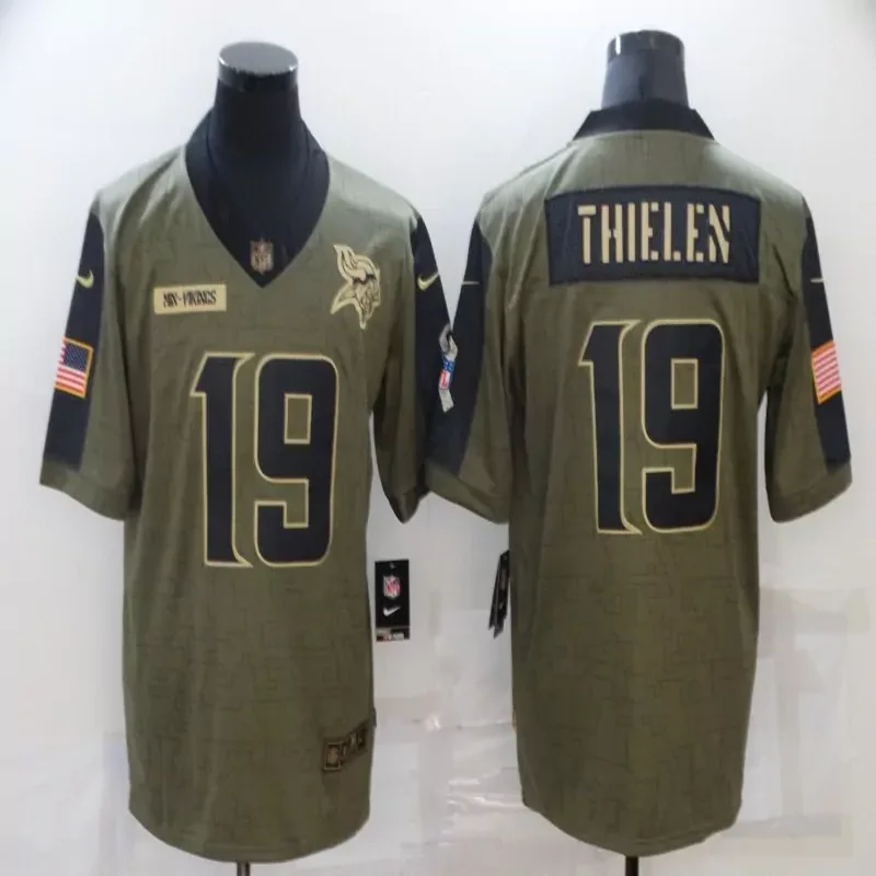 Minnesota Vikings #33 Cook NFL green camouflage Jersey - Image 4