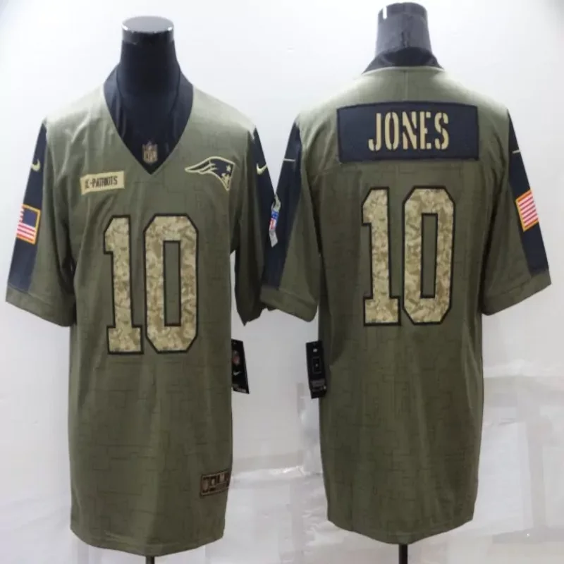 New England Patriots #1 Newton NFL Black Camouflage American Flag Jersey - Image 2